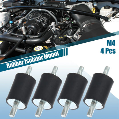 Set of 4 M4 Car Anti Vibration Rubber Isolator Dampers 15x20mm