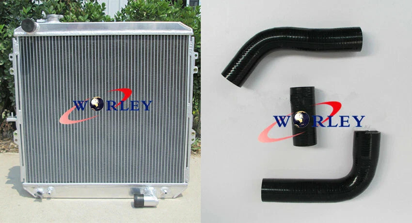 62mm Aluminum Radiator & Hose for Hilux LN106 LN111 Diesel (1988-1998)