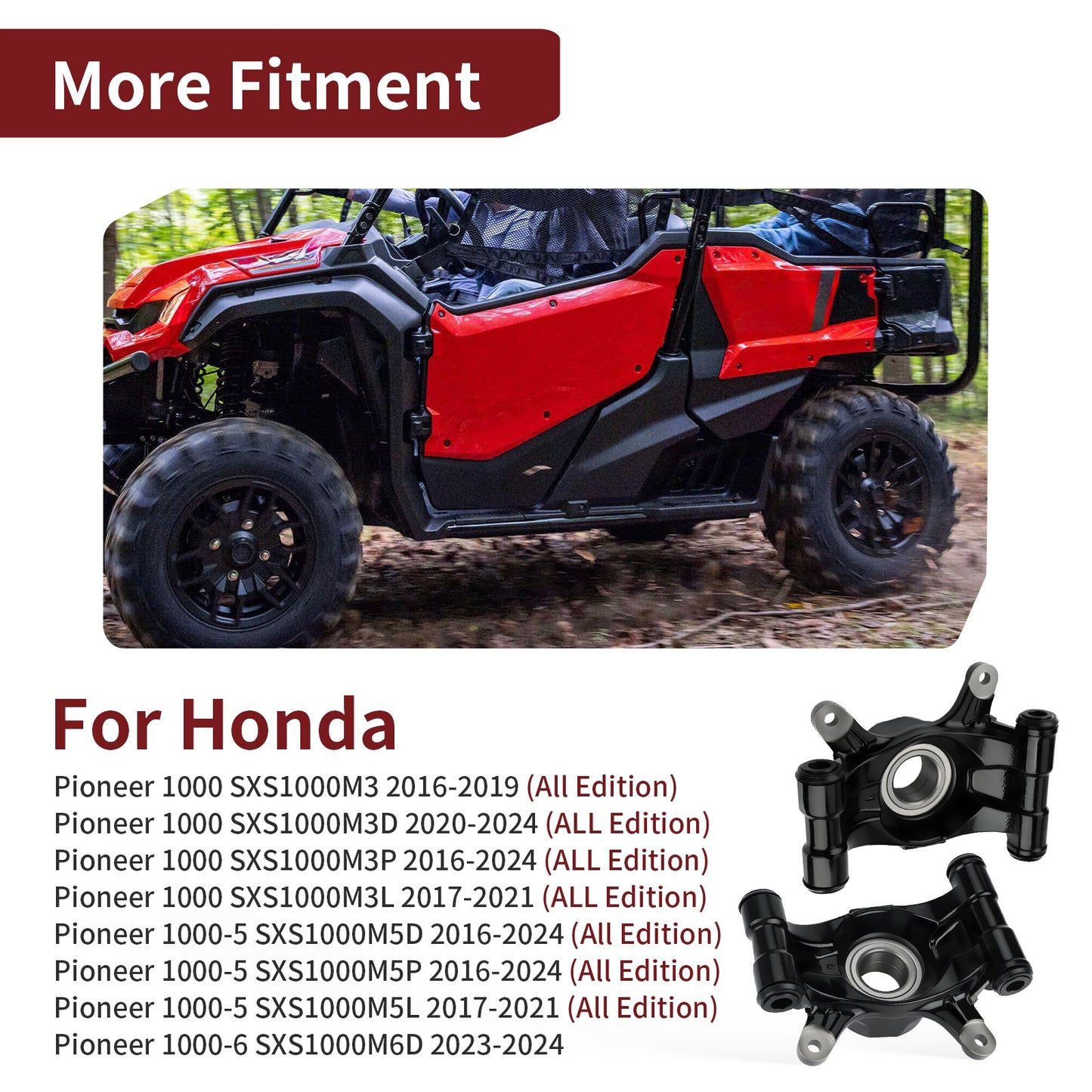 Rear Left Right Knuckle Kit for Honda Pioneer 1000 (2016–2024)