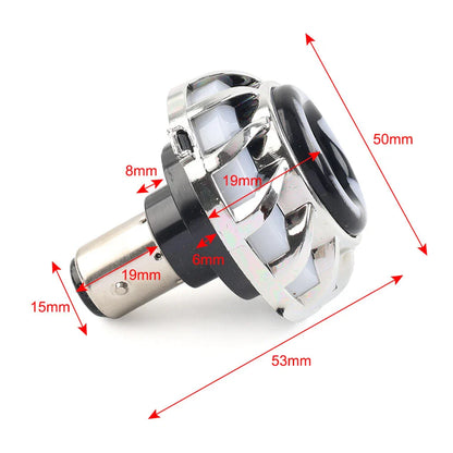 LED Headlight Motorcycle Angel Eye Strobe Tail Brake Rear Lights 12V