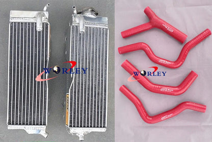 Aluminum Radiator with Blue Hose for Honda CR500 (1985–1988)