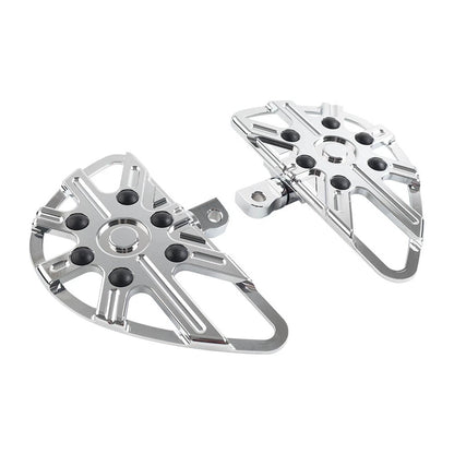 2X Rear Passenger Footrest Floorboard for Harley Touring Softail  Chrome