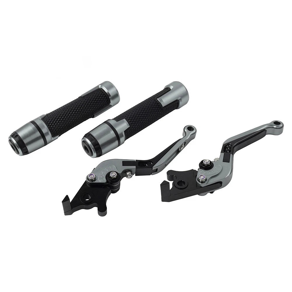 Set of 2 Grey Brake Clutch Levers for BMW F650GS (2002–2007)