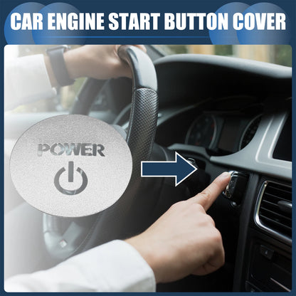 Engine Start Stop Button Cover for Honda Vezel RV Series (2014–2020) Silver Tone