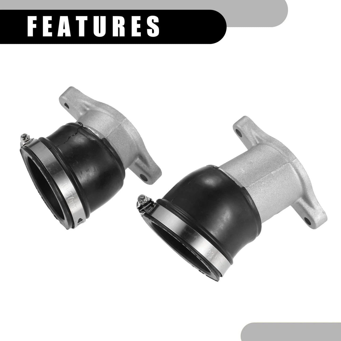 Carburetor Intake Manifold Boot for Honda CX500 (1978-1979) with Clamp, 1 Pair