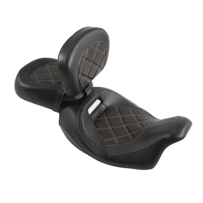 Rider & Passenger Seats Backrest Pad for Harley CVO Road Glide (2009 - 2023)