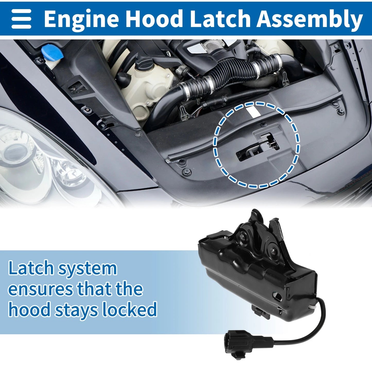 Hood Latch Assembly for Toyota Crown (2005–2009) No. 535100N010