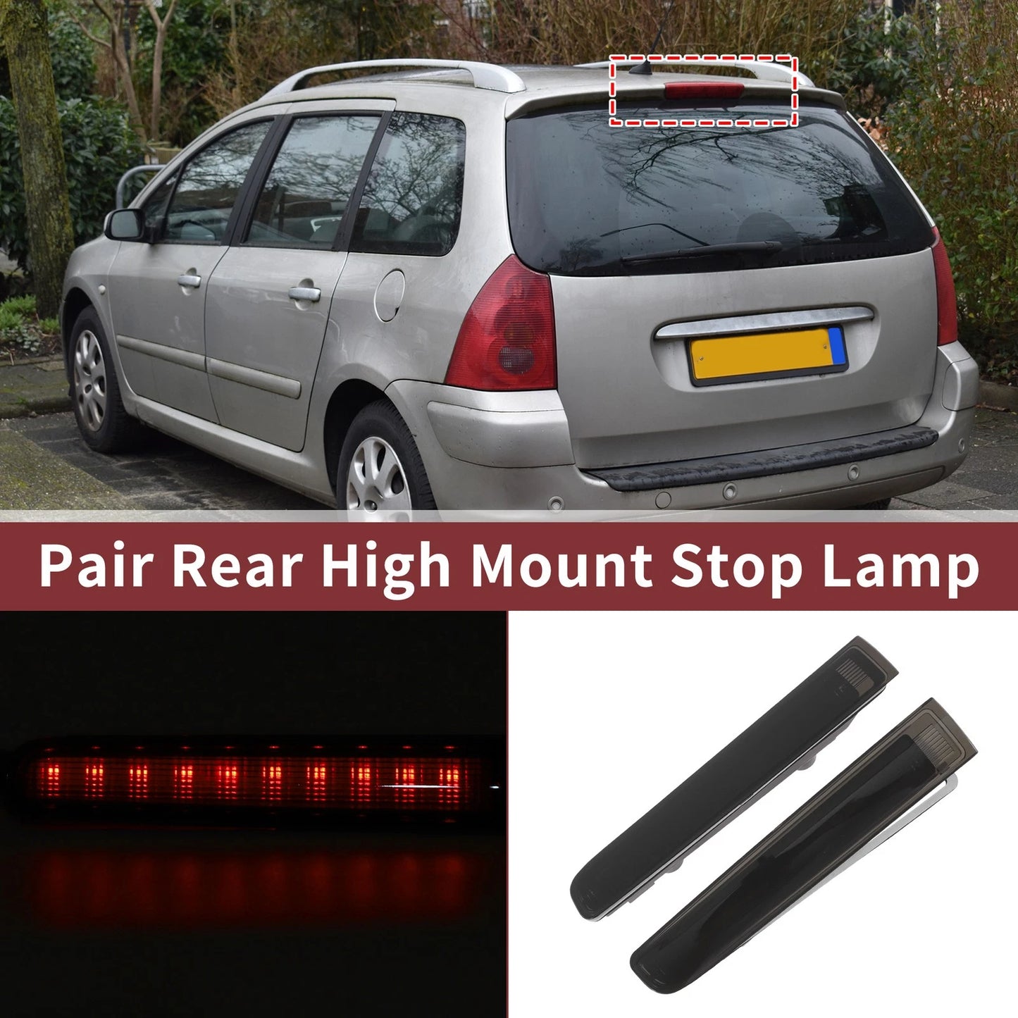 Black LED Third Brake Light for VW T5 Transporter (2003–2015) No.7E0945097F