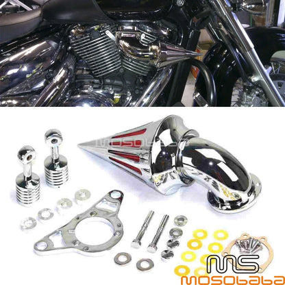 Chrome Cone Spike Air Filter Cleaner for Harley Softail FLSTF FXSTB FLSTSB
