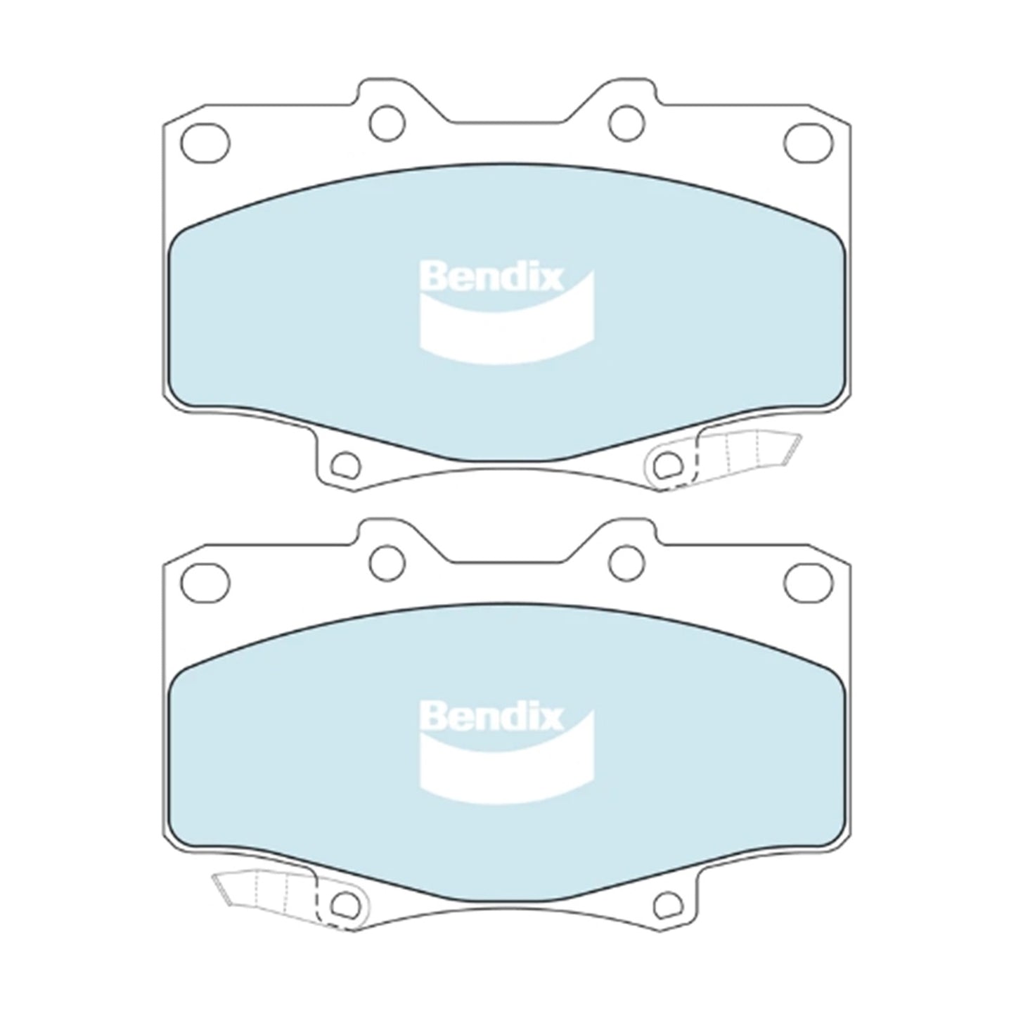 Set of 4 Bendix HD Front Disc Brake Pads for Hilux 4Runner (1989–1996)