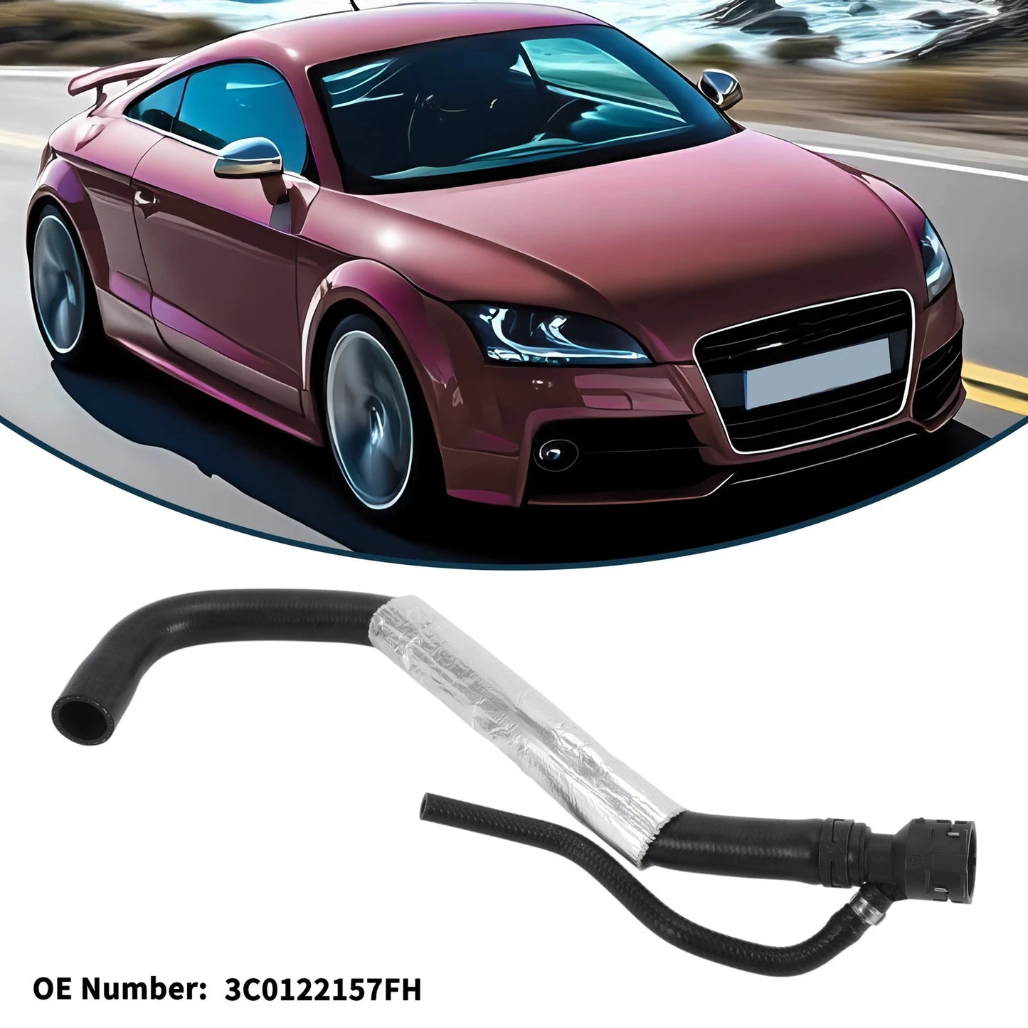 Radiator Hose No.3C0122157FH for Audi TT (2009–2010)