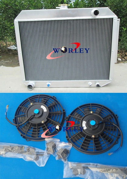 Aluminum Radiator with Fans for Chrysler Dodge Polara Monaco Plymouth Fury (1960–1978)