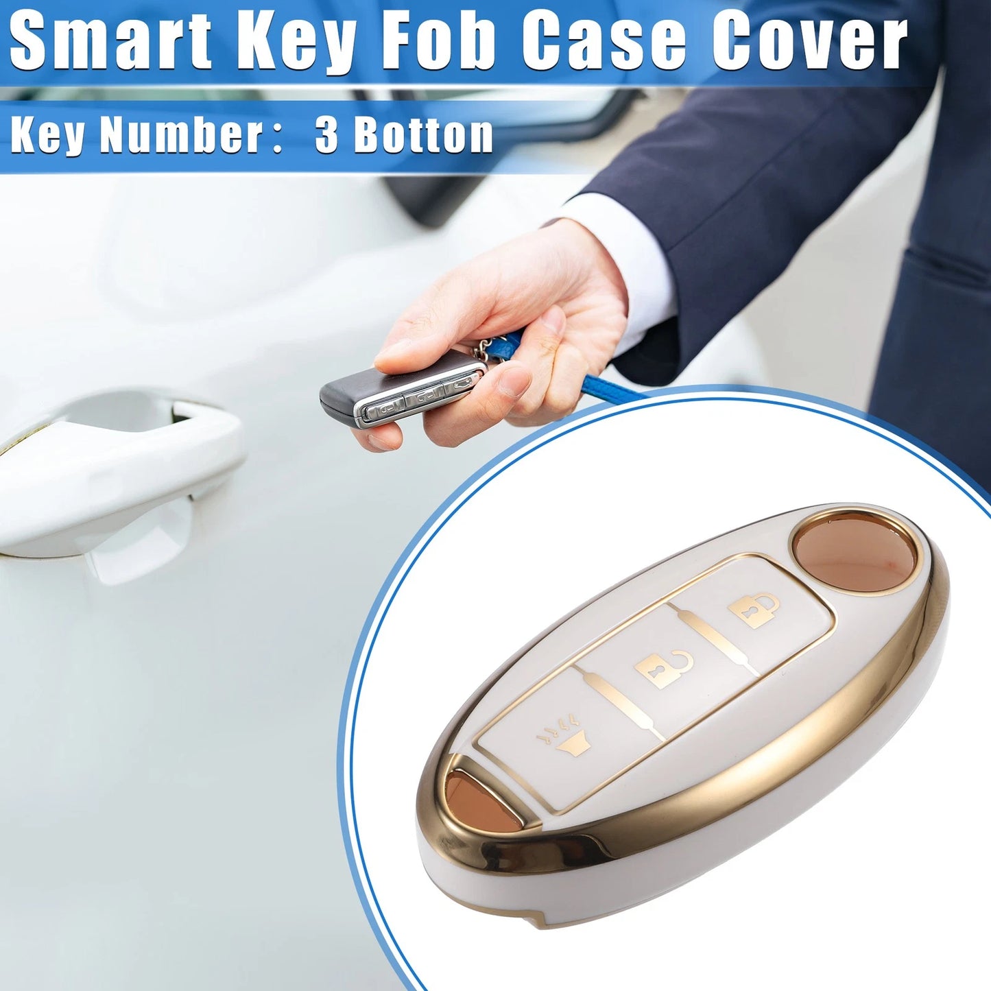 3 Button Keyless Key Fob Shell Cover Case for Nissan Altima Armada