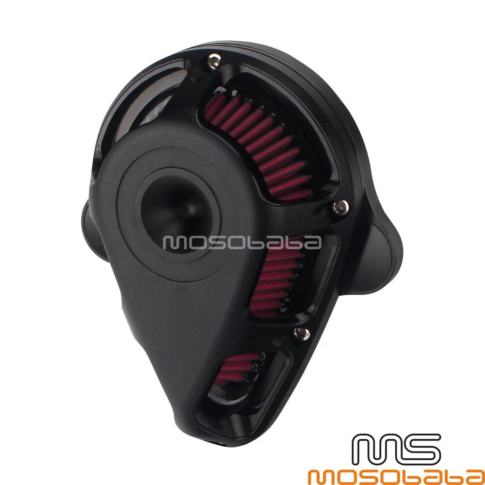 Black Air Filter Cleaner for Harley Touring Road King Dyna Street Bob (00-17)