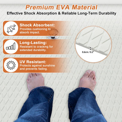 Self-Adhesive Boat Flooring Strip for Various Models (96" L x 23" W) Light Gray