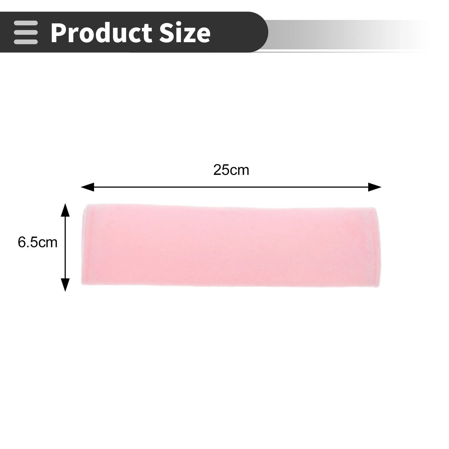 Set of 2 Light Pink Chenille Seat Belt Cover Pads