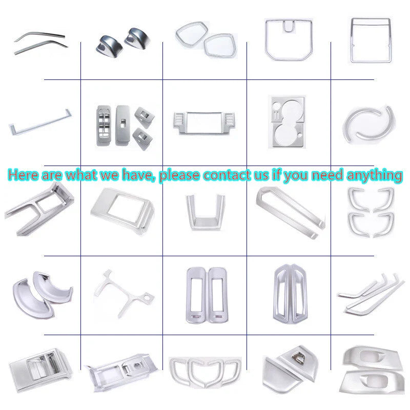 2 x Matte Silver Center Trim Frame Console for Discovery Sport (2015–2019)