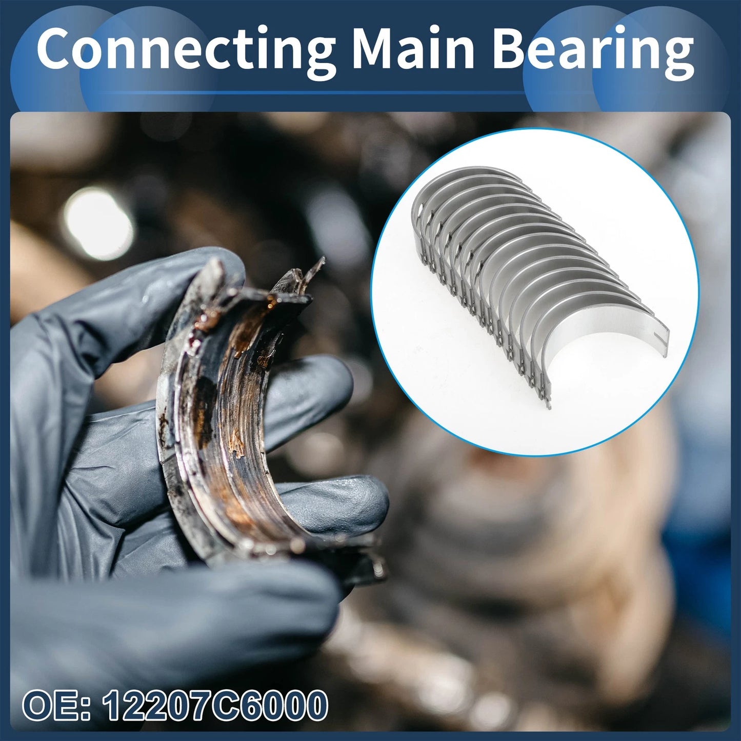 Main Bearing Set No. 12207C6000 for Nissan Pickup (1997–2005)