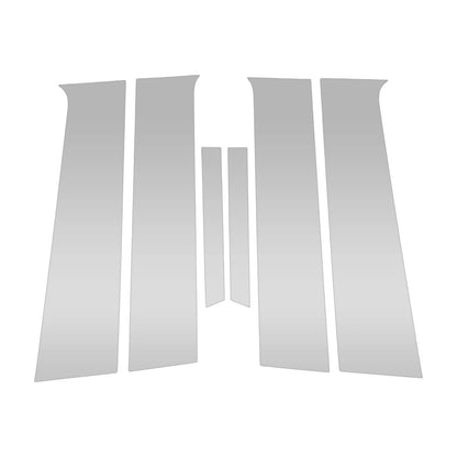 Set of 6 Pillar Window Trim for Chevy Aveo (2012–2023) Silver Tone