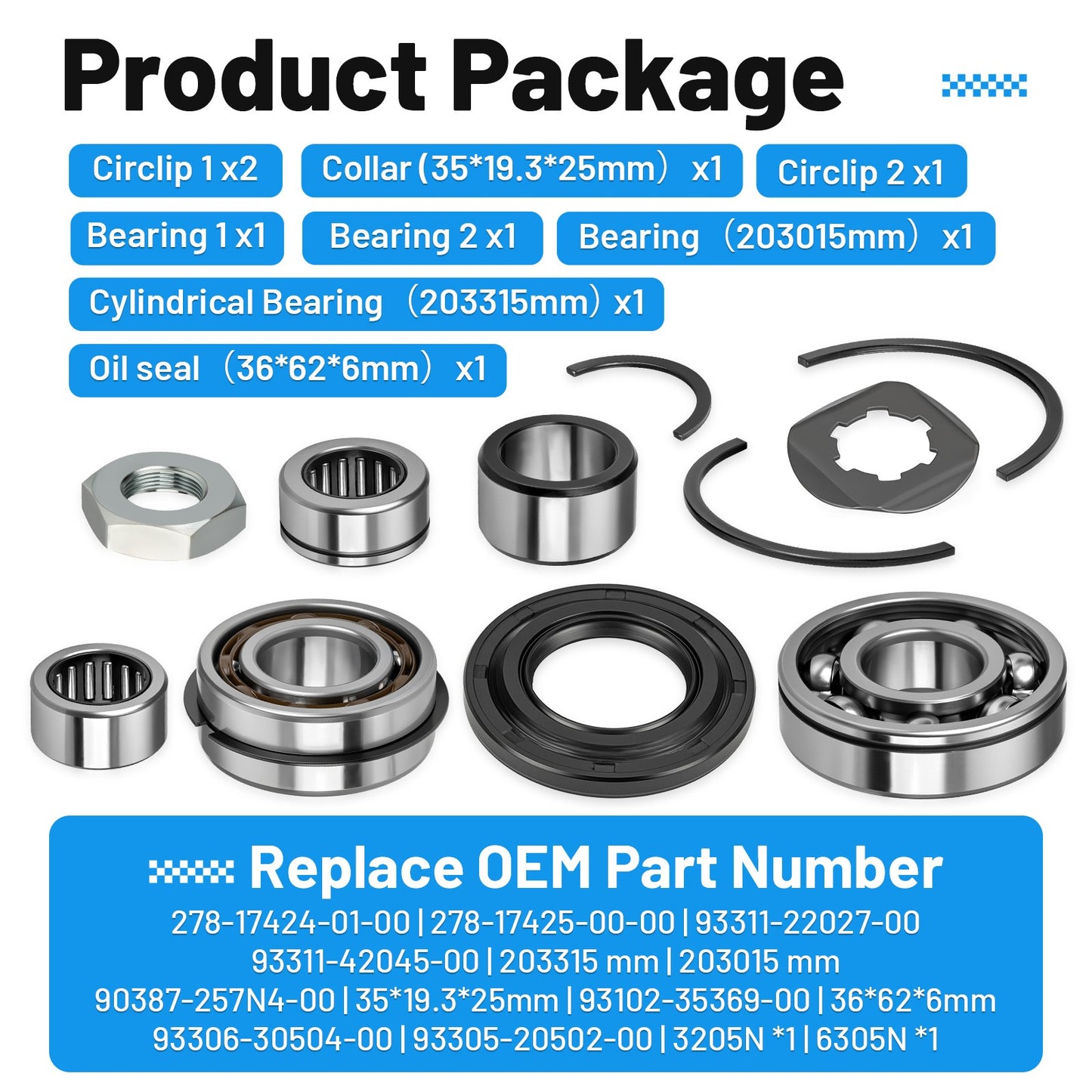 Transmission Bearings Set for Yamaha Banshee 350 (1987–2006)