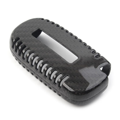 Remote Key Fob Cover Case for Jeep Cherokee, Renegade (2014–2023) Carbon Fiber Black