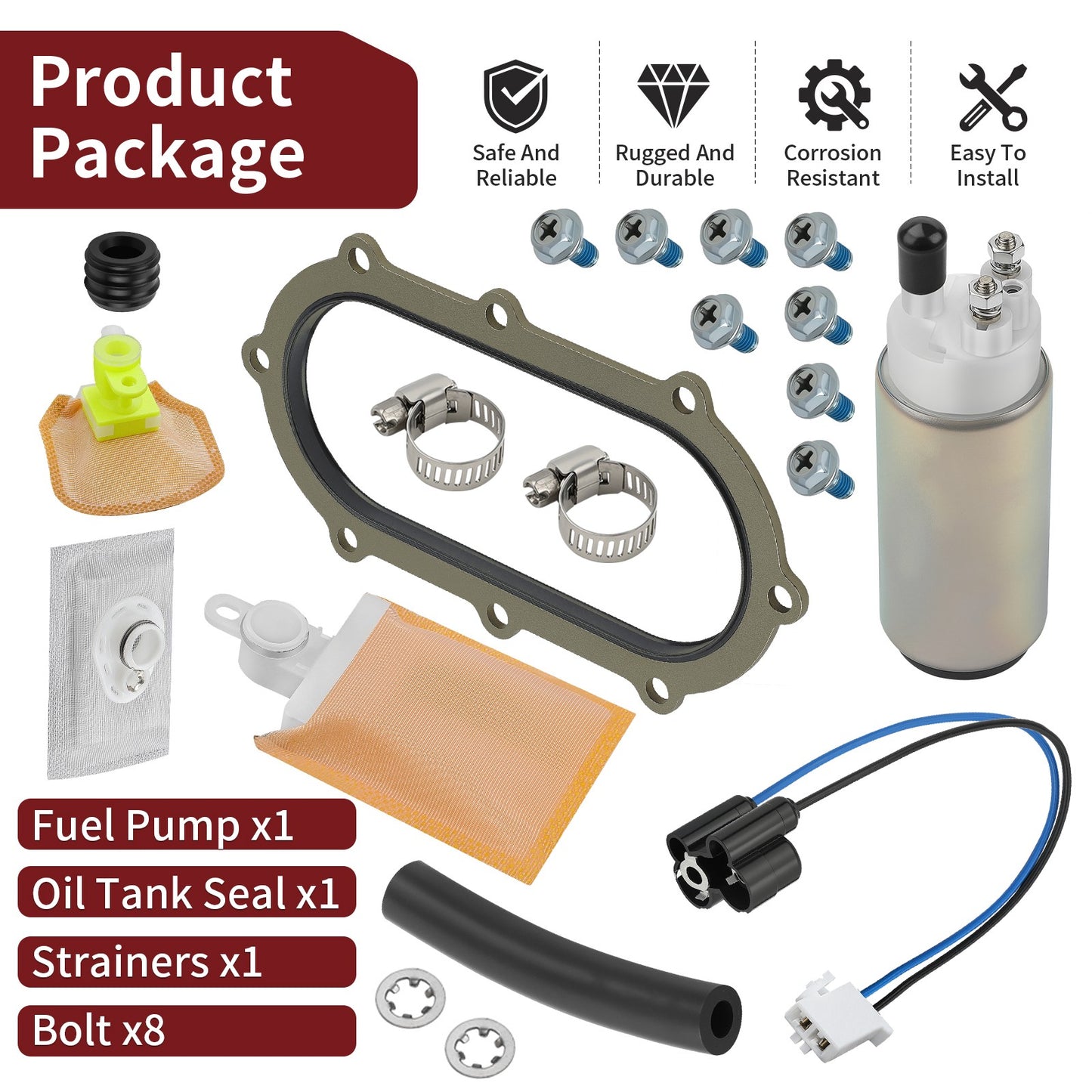 Fuel Pump and Oil Tank Seal Set for Suzuki TL1000R (1998–2003)