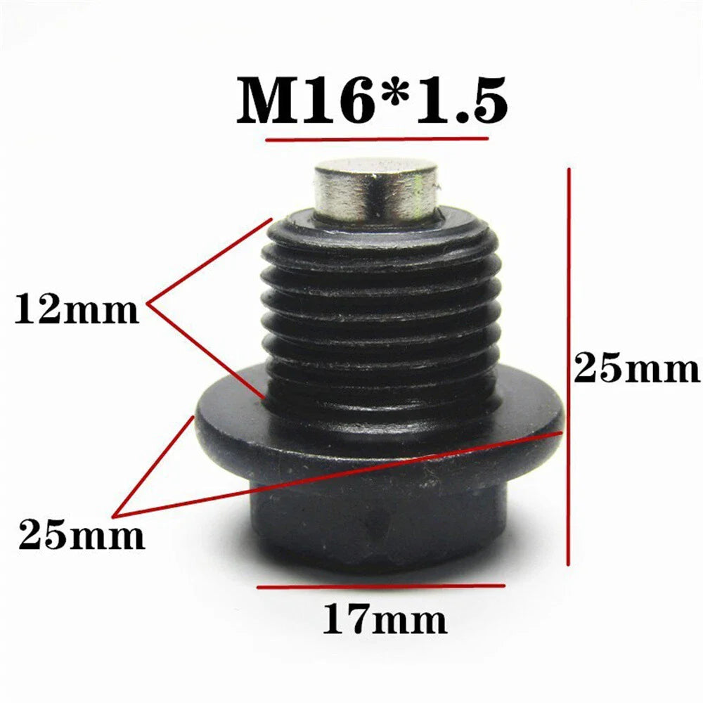 Oil Pan Drain Plug Bolt w/O-Ring for Renault, Lada, Peugeot, Citroen (208-408)