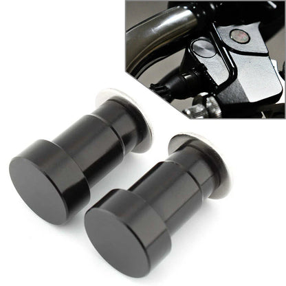 CNC Aluminum Black Mirror Hole Caps Covers for Thruxton