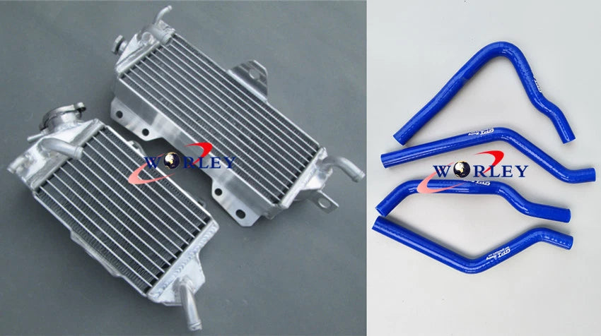 Aluminum Radiator with Green Hose for Kawasaki KX125 (1990–1991)