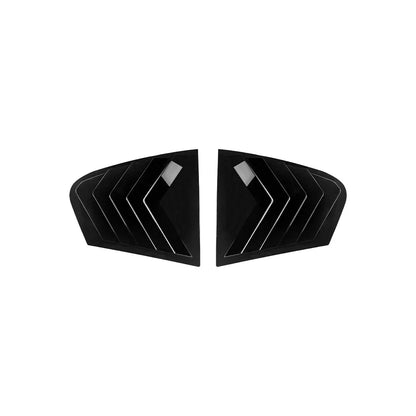 Gloss Black Rear Side Window Quarter Louver Cover for BMW 5-Series Sedan (2018–2023)