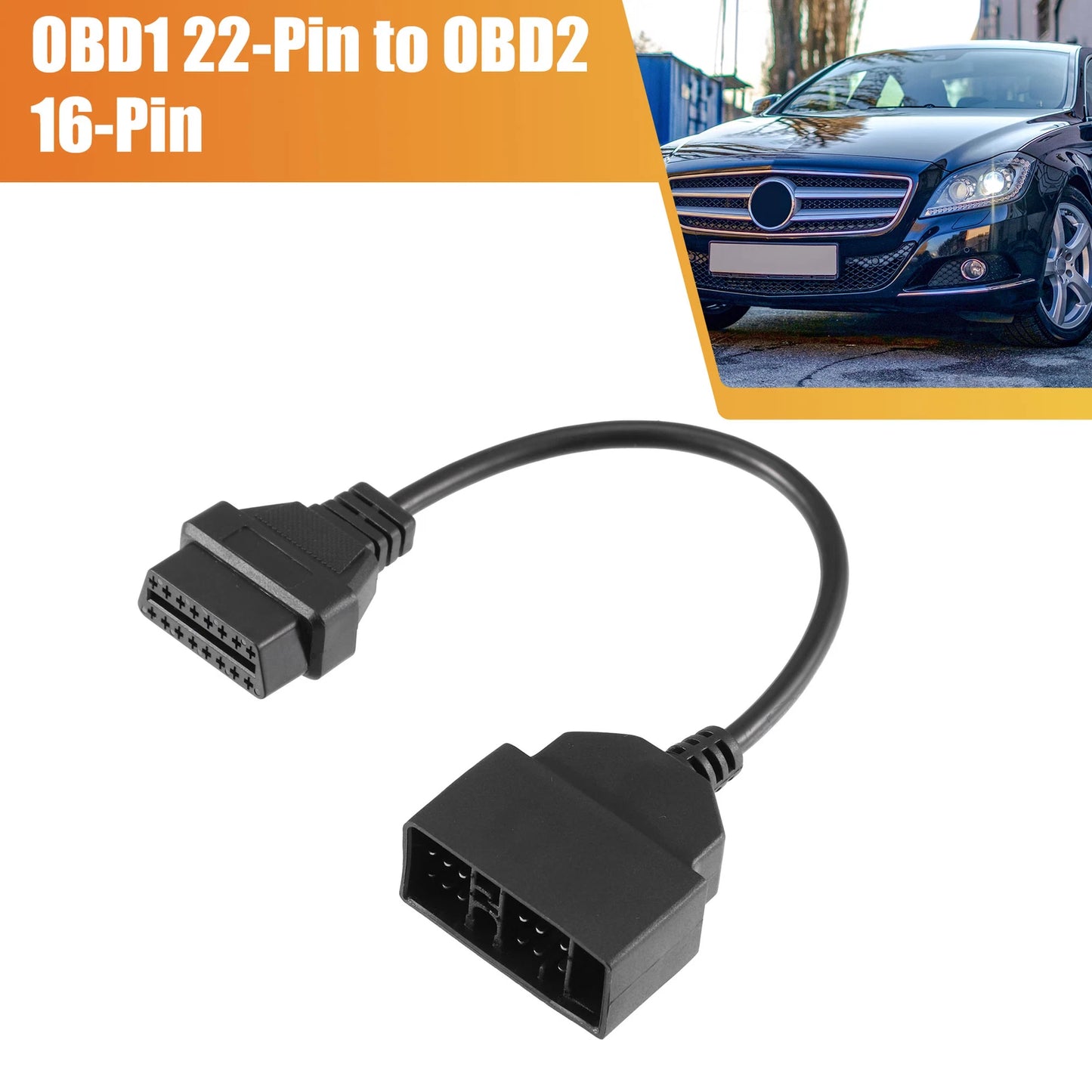 OBD1 22-Pin to OBD2 16-Pin Adapter Cable for Toyota (1996–2000)