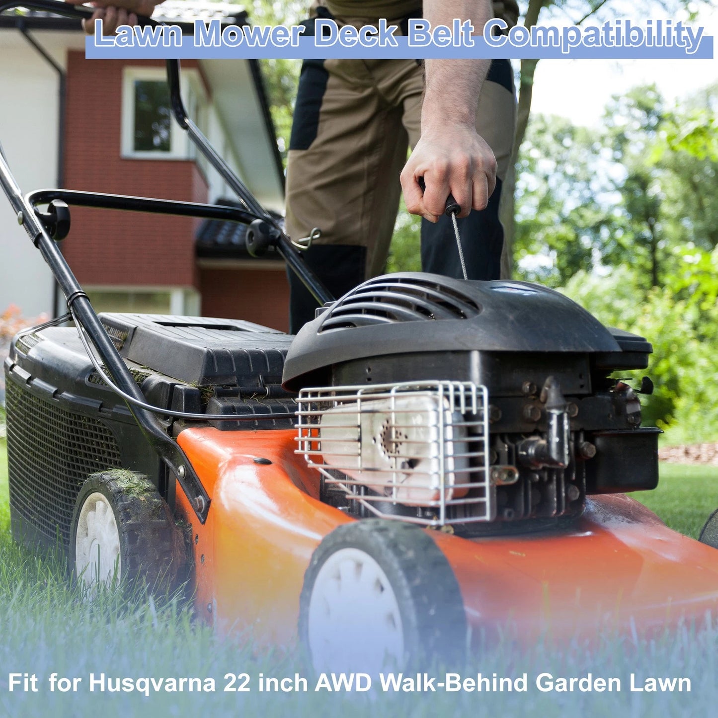 Lawn Mower Deck Belt for Husqvarna AWD Walk-Behind 22 inch (No.586124201)