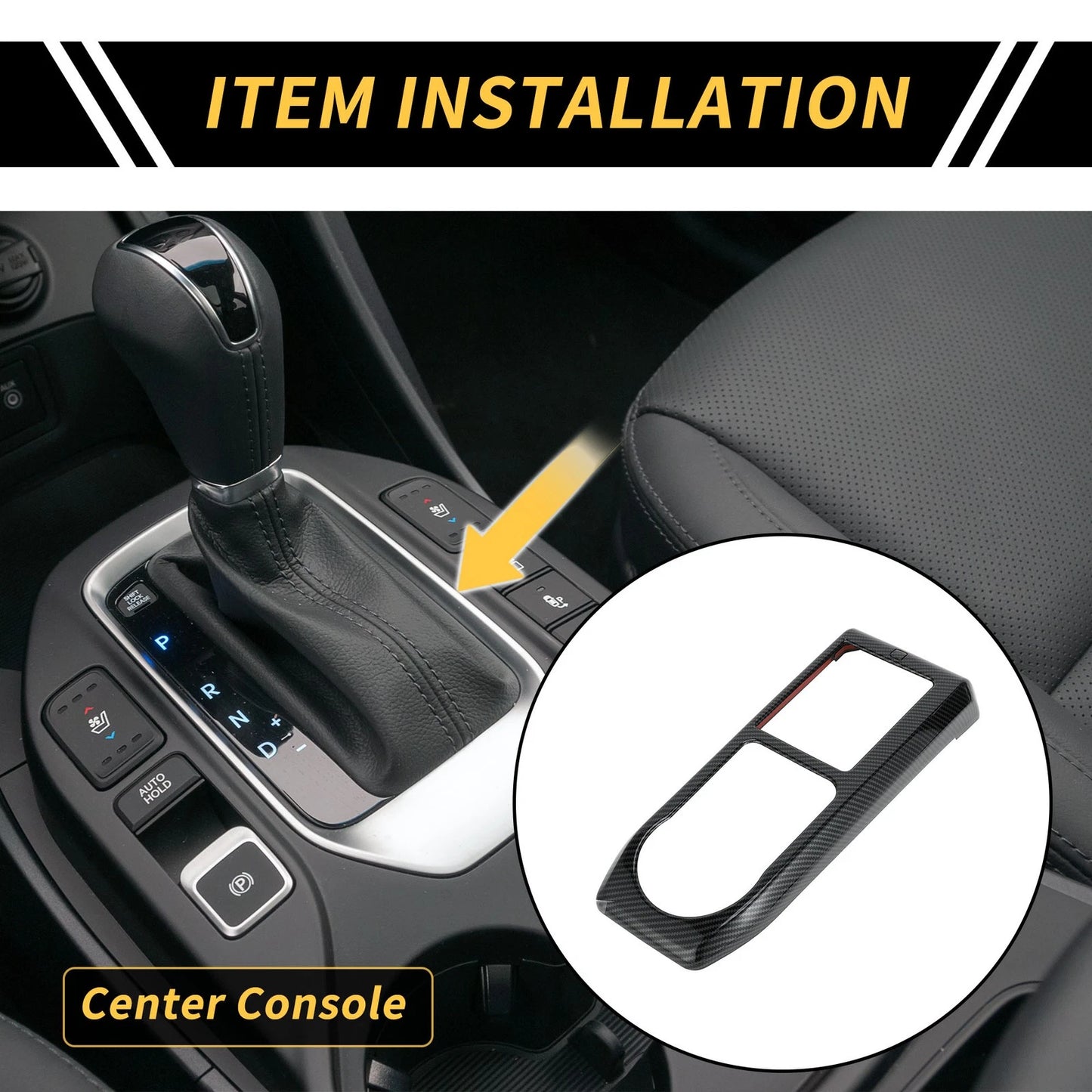 Carbon Fiber Gear Shift Frame Panel Cover Trim for Toyota Tacoma (2016–2023)