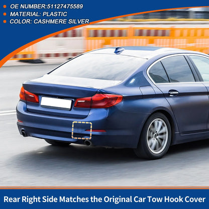 Tow Hook Cover for BMW 530i 540i Cashmere Silver