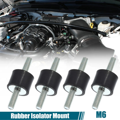 Set of 4 M6 Car Anti Vibration Rubber Isolator Dampers 20x15mm