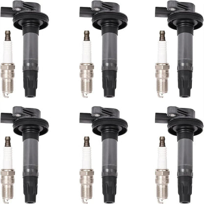 6Pcs Ignition Coils with Spark Plugs for Lincoln Ford Explorer F150 Mustang