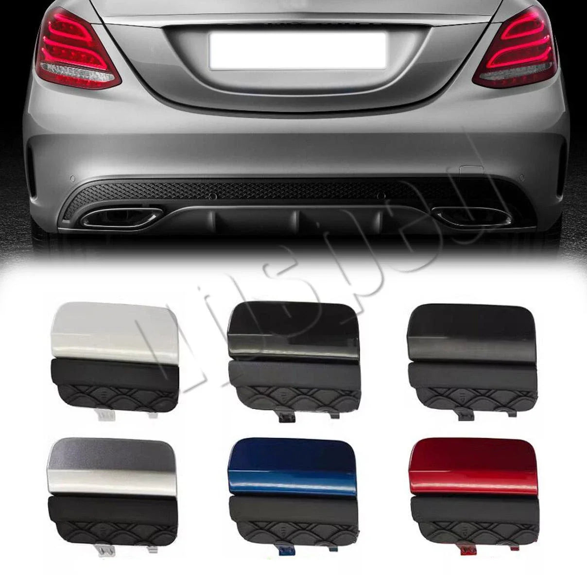 Rear Bumper Tow Eye Hook Cover Cap for Mercedes Benz W205 C43 (2015–2018)