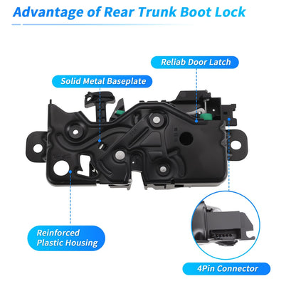 Rear Trunk Latch Lock Actuator for BMW X1 (2014–2022) 4 Pins 51247383282