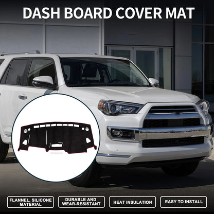 Dashboard Cover Mat for Suzuki Solio MA15S (2011–2015) Black Red Set of 1