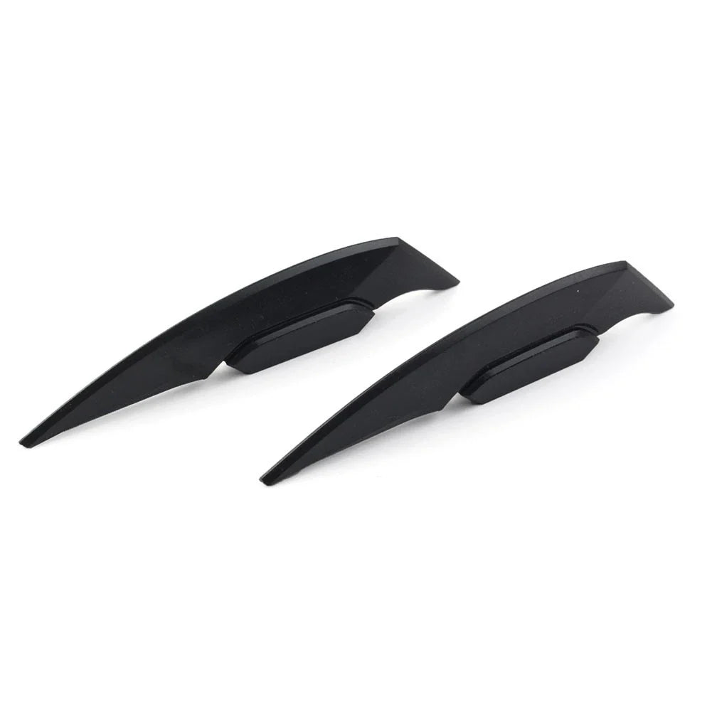 Universal Black Fairing Winglets Side Spoiler Deflector Air Wings - Pair