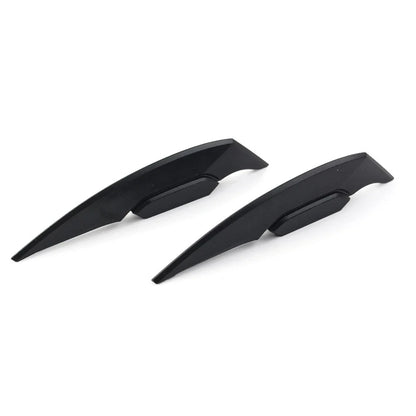 Universal Black Fairing Winglets Side Spoiler Deflector Air Wings - Pair