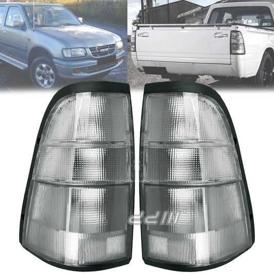 1 Pair White Rear Tail Lights for Isuzu Holden Rodeo R9 TF (1998-2002)