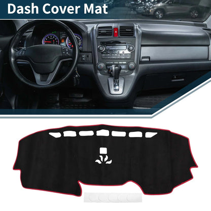 Dashboard Cover Mat for Honda CR-V (2017–2022) Sun Protector Black Red