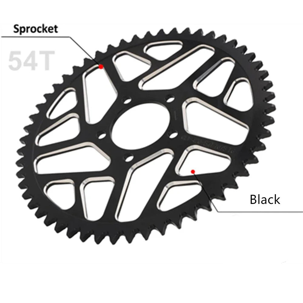 54T Black CNC Sprocket Wheel for Sur-Ron Light Bee X Electric Bike (2018-2023)