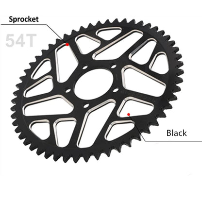 54T Black CNC Sprocket Wheel for Sur-Ron Light Bee X Electric Bike (2018-2023)