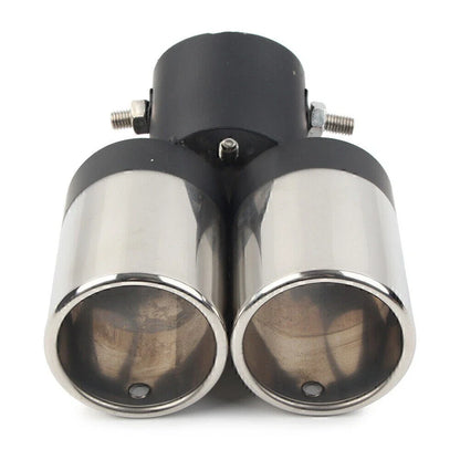 Dual Rear Exhaust Pipe Tail Muffler Tips for Universal Vehicles