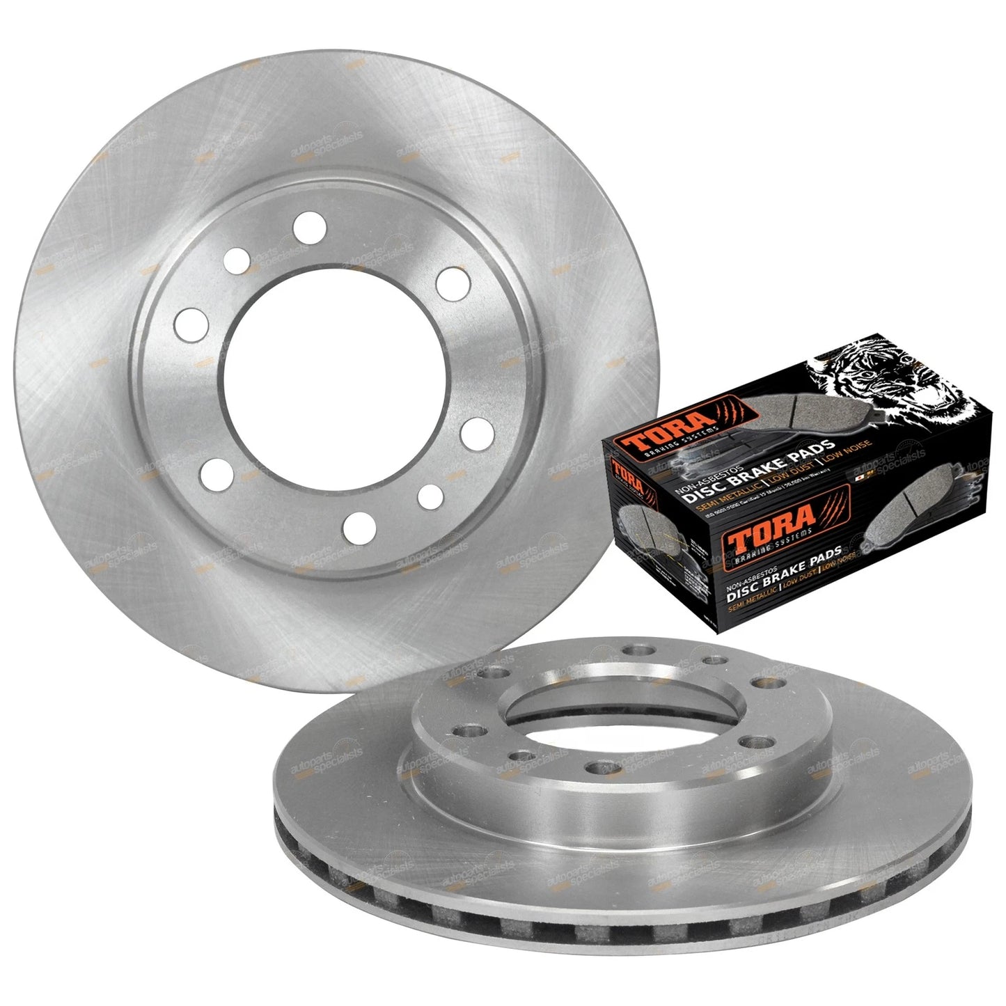 Front Disc Rotors and Brake Pads Kit for BJ42 FJ45 HJ45 HJ47 (1980–1984)