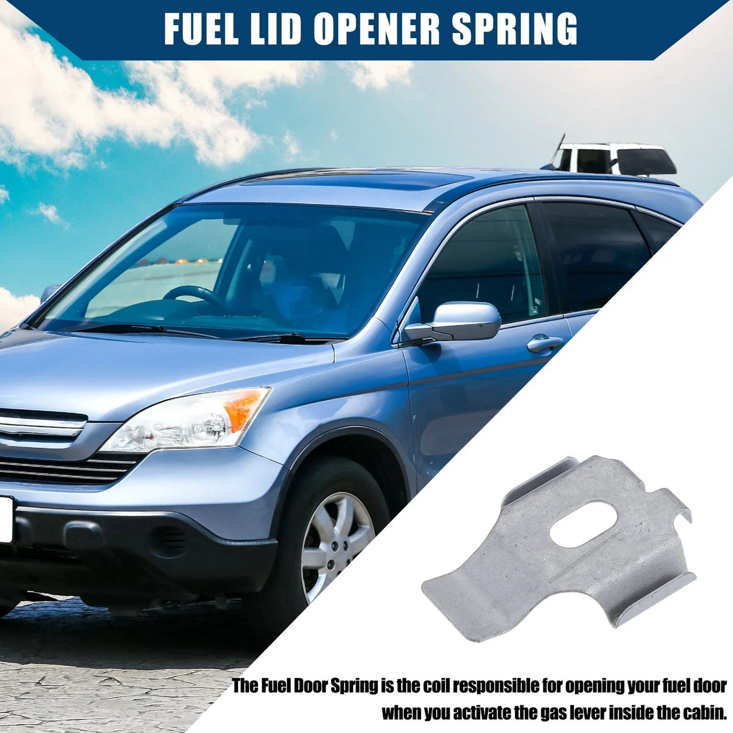 Fuel Lid Opener Spring for Honda CR-V (2017-2023) - Metal Silver Tone