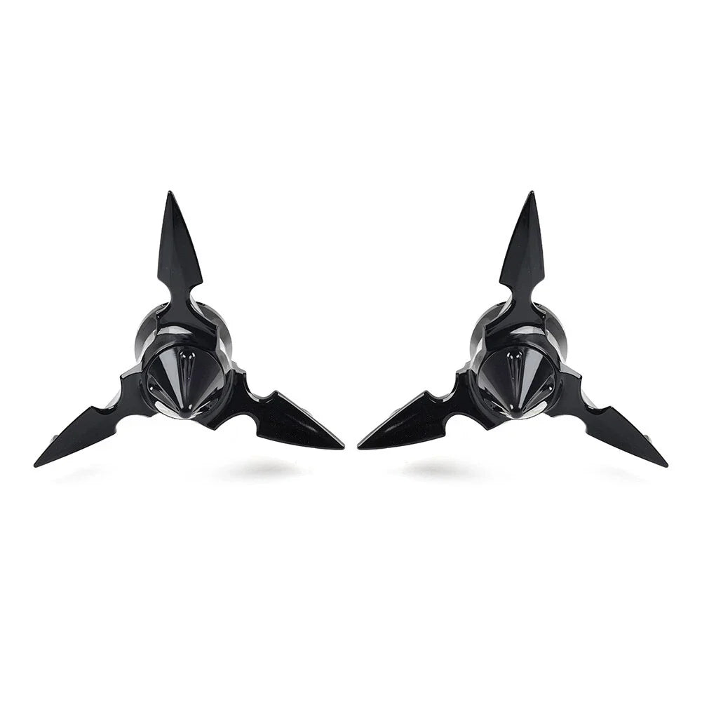 Spun Blade Spinning Front Axle Cap Nut Covers for Harley Softail Dyna