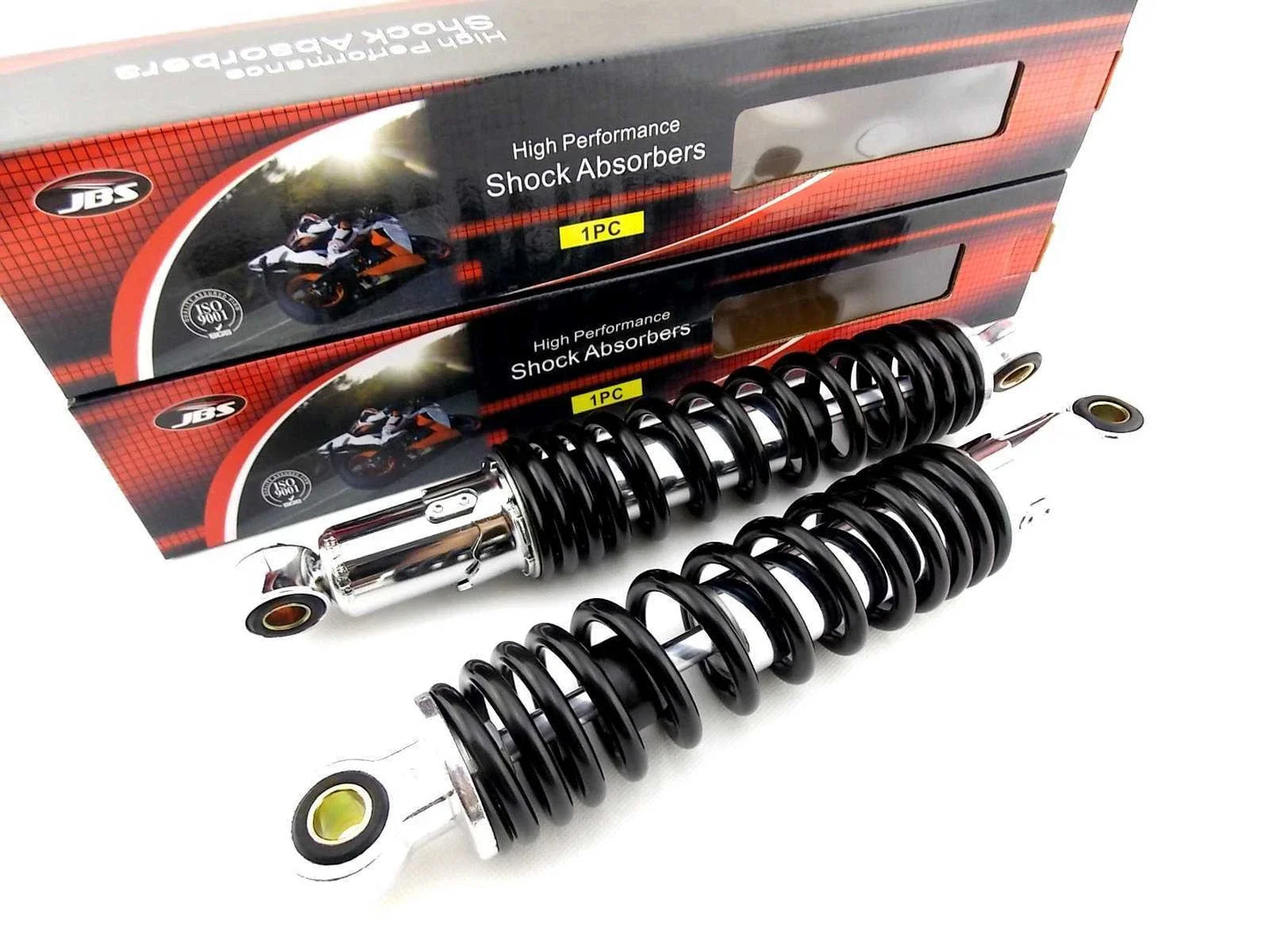 300mm JBS Black/Chrome Rear Shock Absorbers for Kawasaki BR250